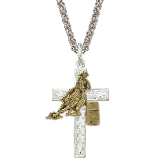 Montana Silversmiths Barrel Racer Cross Necklace