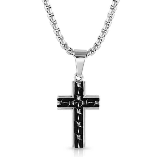 Montana Silversmith Barbed Wire Cross Necklace