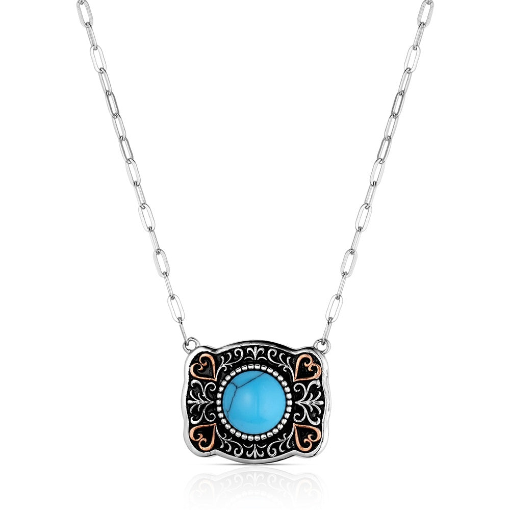 Montana Silversmith Baby Blue Turquoise Buckle Necklace