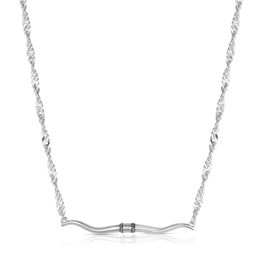 Montana Silversmith Western Silhouette Longhorn Bar Necklace