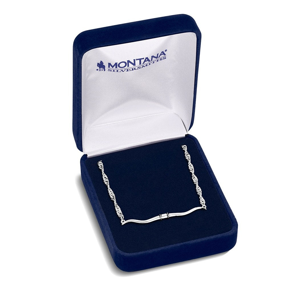 Montana Silversmith Western Silhouette Longhorn Bar Necklace