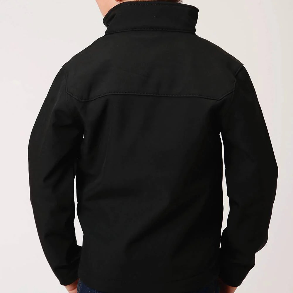 Roper Boy's Black Soft Shell Fleece Jacket