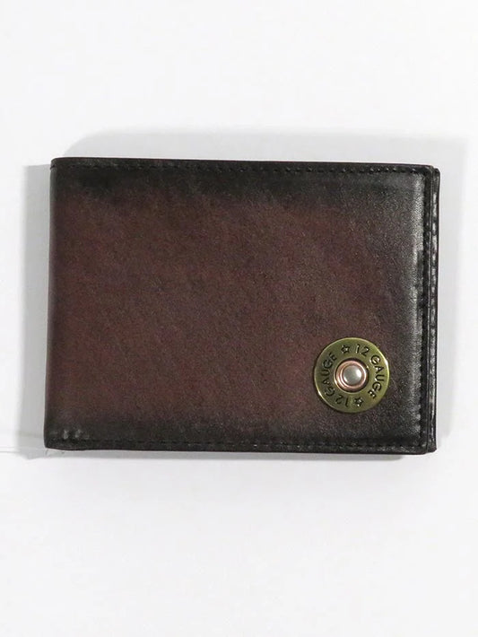 Nocona 12 Gauge Outdoor Bi-Fold Leather Wallet Brown