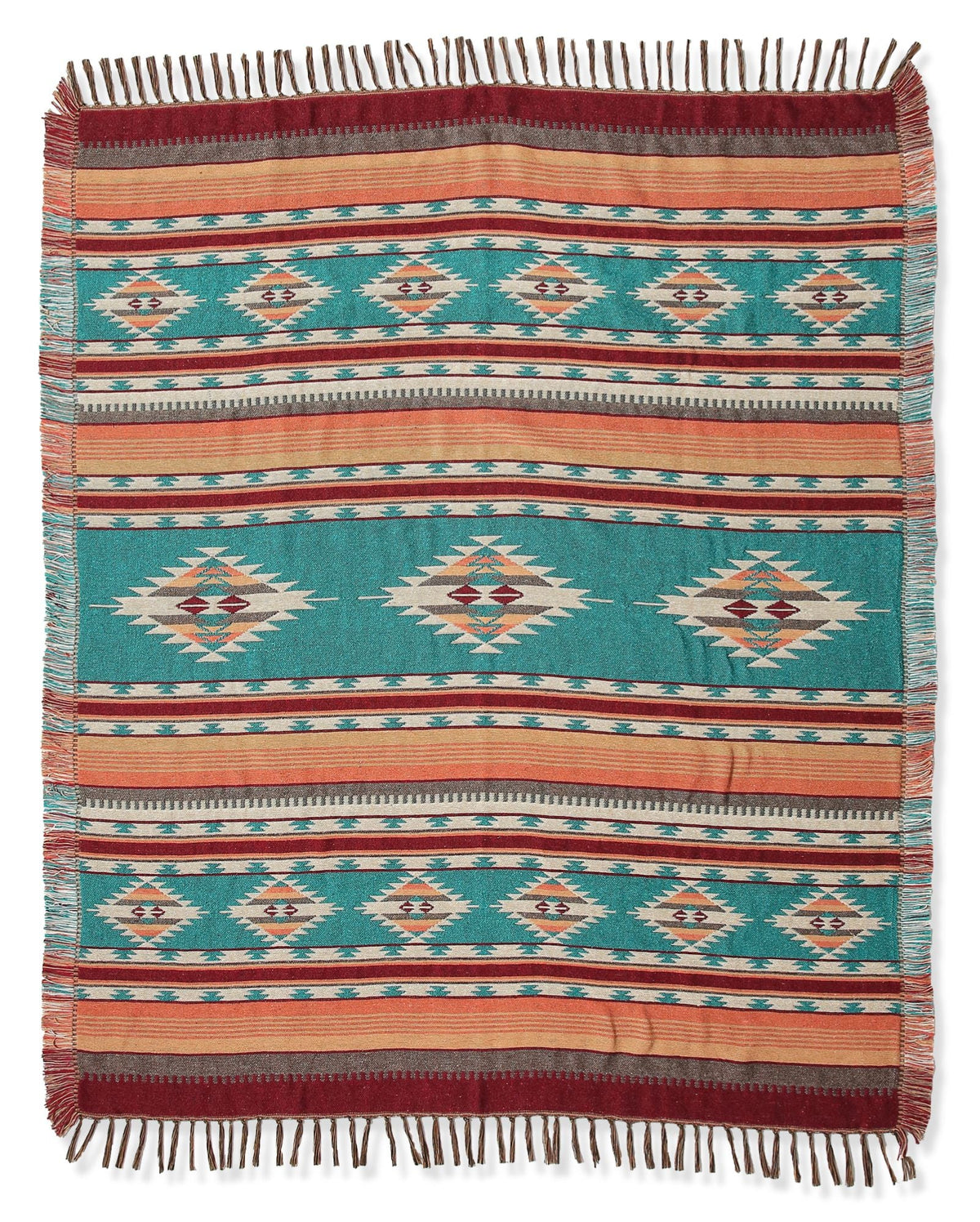 El Paso Saddleblanket Cotton Accent Throw 50"x 60"