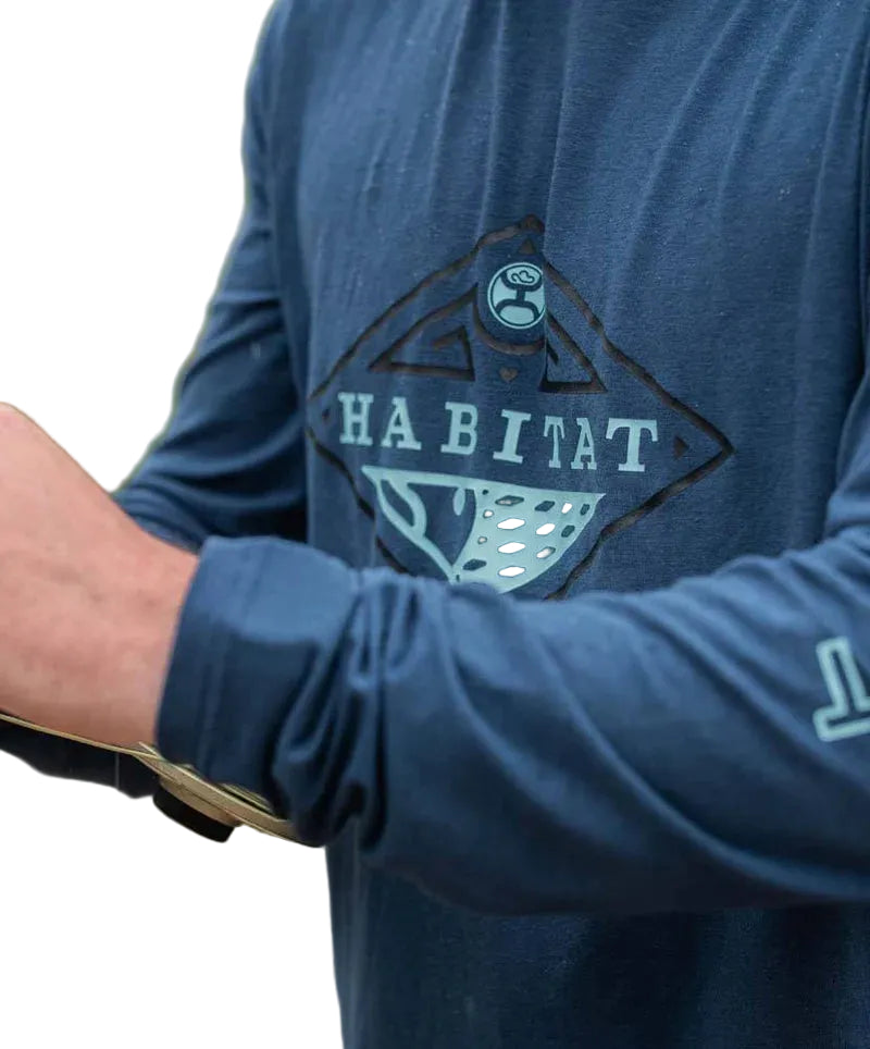 Hooey Men's "The Captain" Navy Long Sleeve T-Shirt