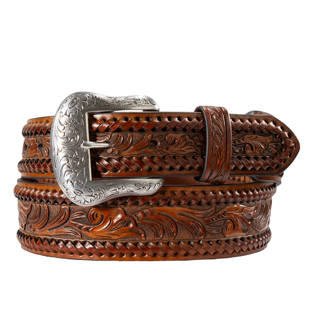 Ariat Men's Spanish Lace Brown Leather Western Belt