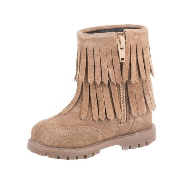 Roper Children's Tan Fringe Moc Boot