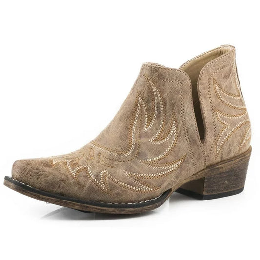 Roper Western Boots Women Ava Stitching Tan