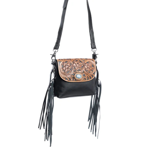 Myra Bags Ebony Delight Hand-Tooled Bag