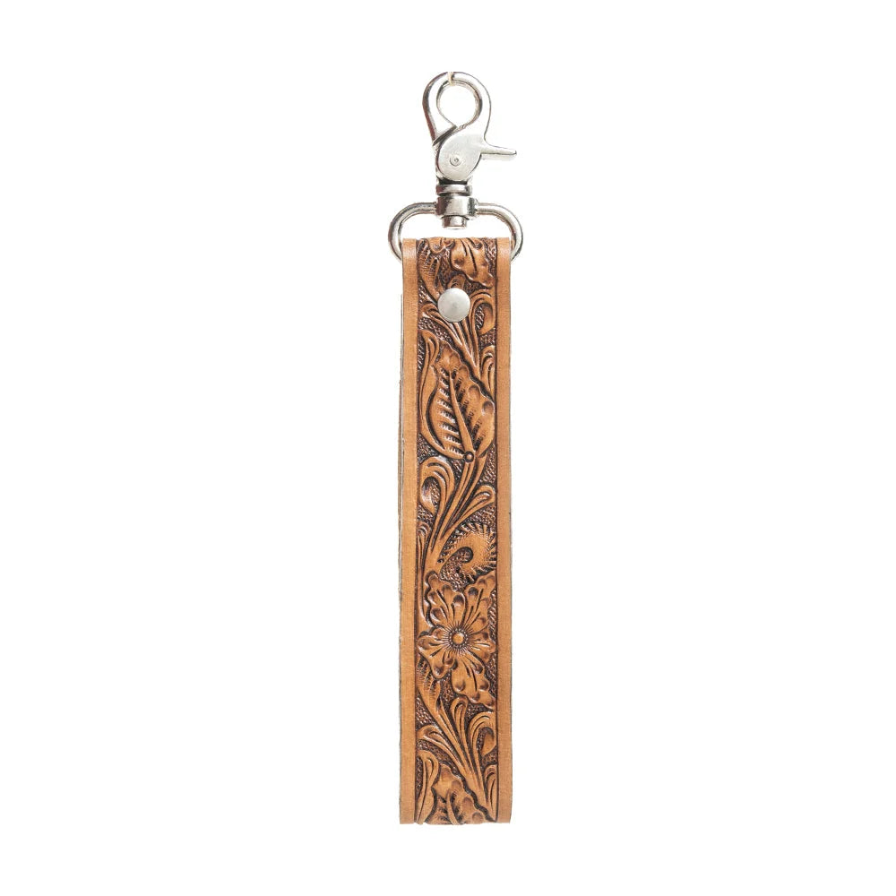 Myra Bags Tampico Trails Key Fob in Honey