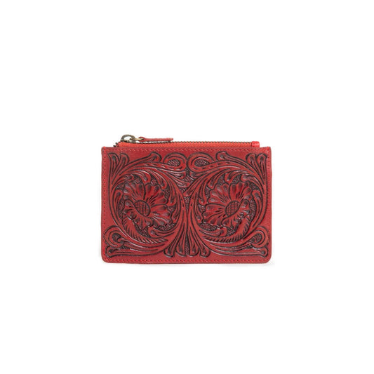Myra Bag Bloom on the Range Credit Card Wallet in Scarlet
