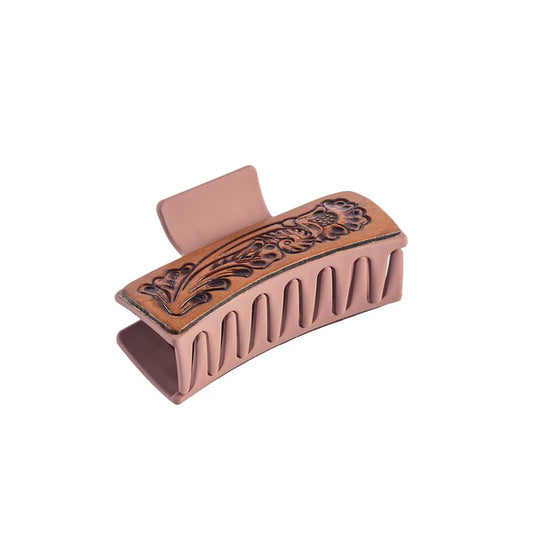 Myra Bags High Vista Hair Comb Clip In Peach and Brown