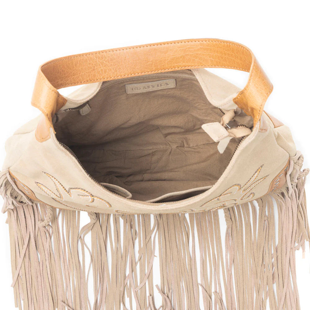 Myra Bag Sage Whisper Fringe Leather Bag