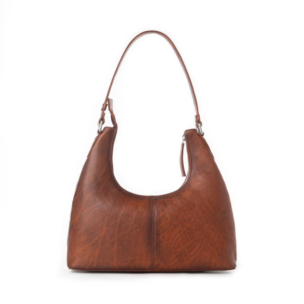Myra Bag Myra Zidana Winchester Loop Veg Tanned Leather Shoulder Bag in Maple Glaze