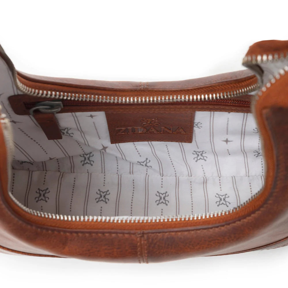 Myra Bag Myra Zidana Winchester Loop Veg Tanned Leather Shoulder Bag in Maple Glaze
