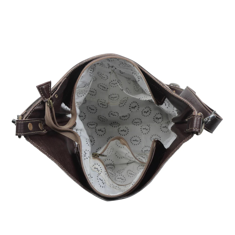 Myra Bag Coco and Cream Hand-Tooled Bag