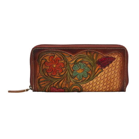 Myra Bag Zipper Floral Wallet