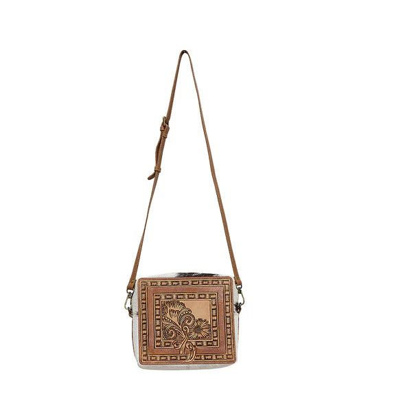 Myra Bags Orchids Hand-Tooled Handbag