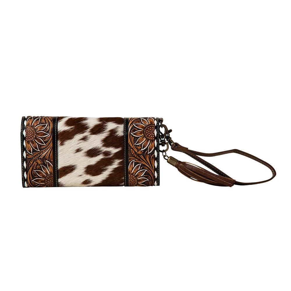 Myra Bag Sandstone Trail Hand-Tooled Wristlet Wallet