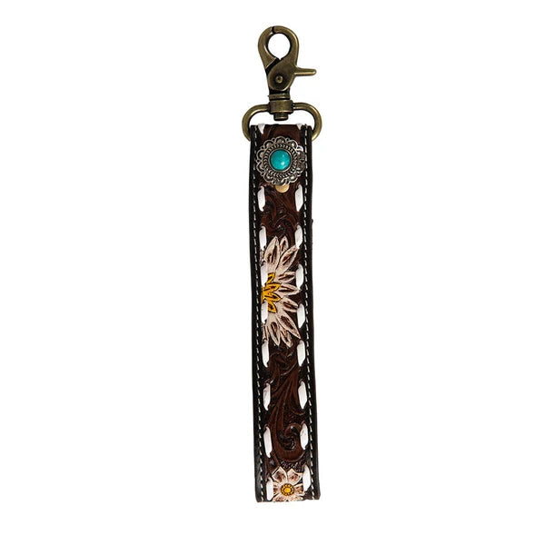 Myra Bags Eagle Range Hand-Tooled Key Fob