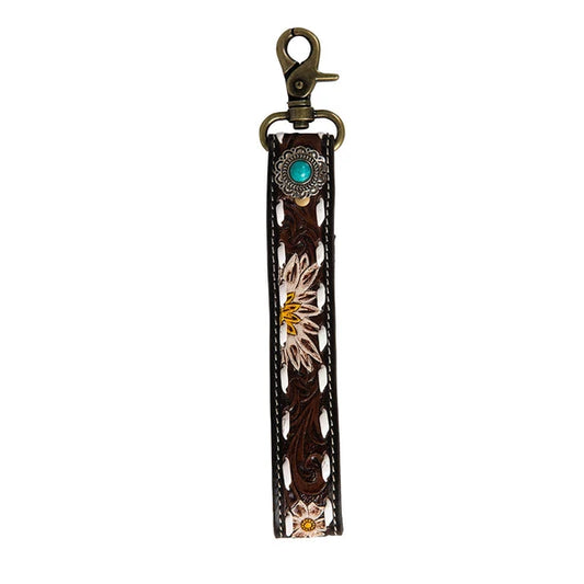 Myra Bags Eagle Range Hand-Tooled Key Fob
