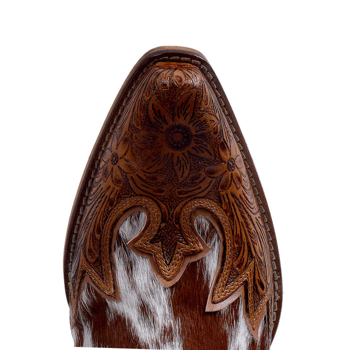 Myra Frisco Falls Hair-on Hide and Hand Tooled Booties