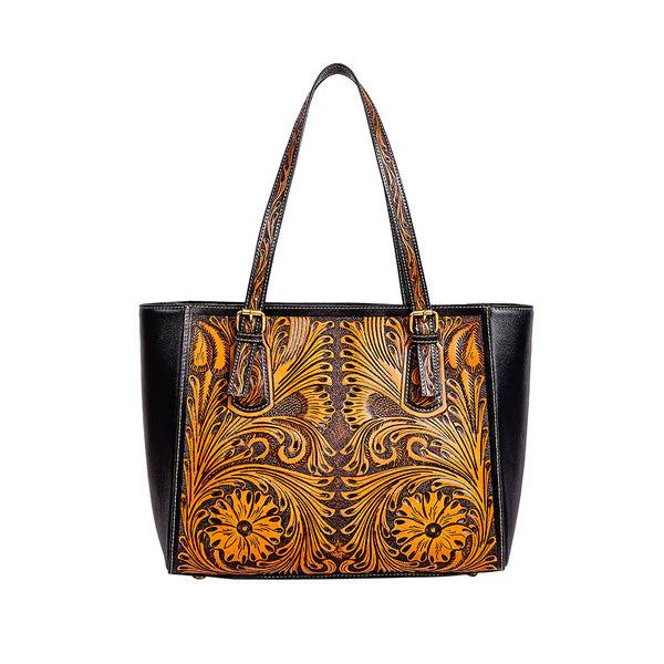 Myra Bag Canyon Meadows Hand-Tooled Handbag