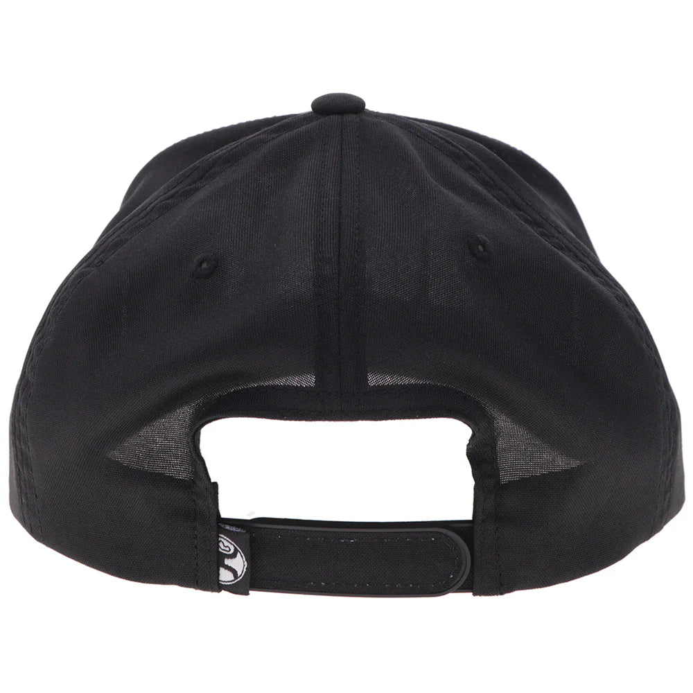 Hooey Ball Cap "Wild Ride" Hat Black with Hooey Embroidered Logo in Blue and White