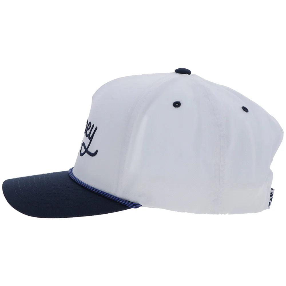 Hooey Ball Cap "OG" White and Navy with Navy Stitching