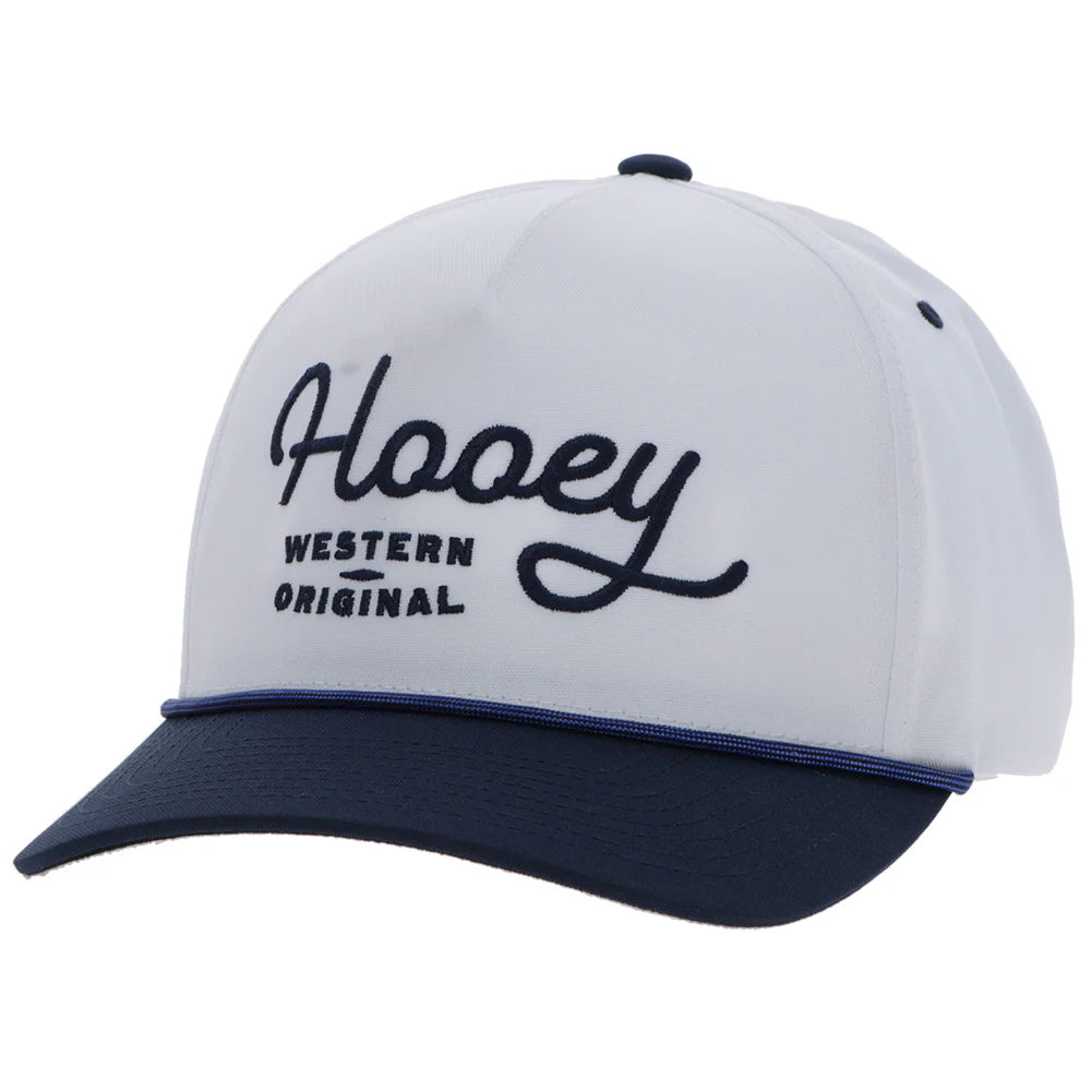Hooey Ball Cap "OG" White and Navy with Navy Stitching