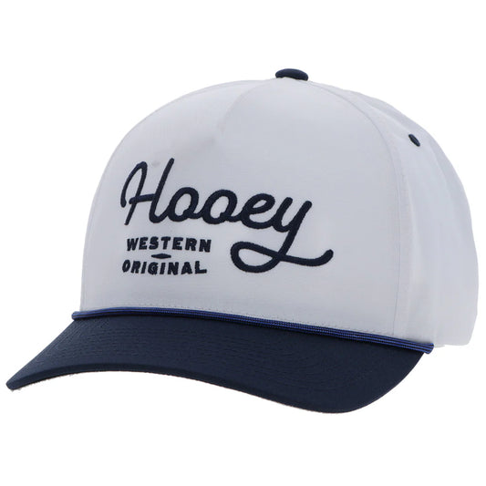 Hooey Ball Cap "OG" White and Navy with Navy Stitching