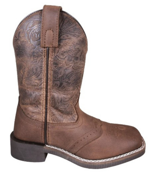 Smoky Mountain Boots Youth Brandy Brown Oil Distress Square Toe