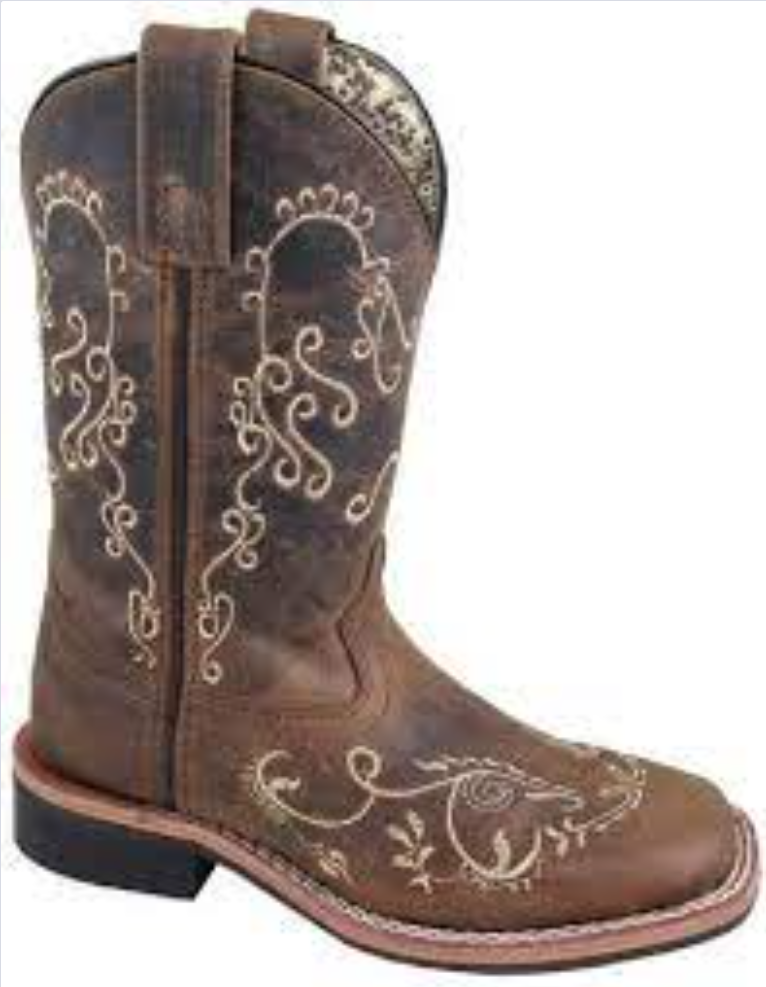 Smokey Mountain Women's Marilyn Brown Waxed Distress Boots with Square Toe
