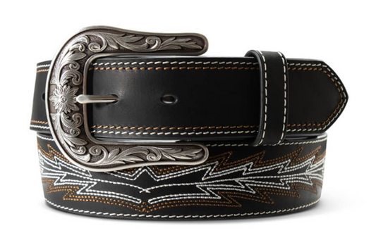 Ariat Women's Casanova Black Bootstitch Leather Belt