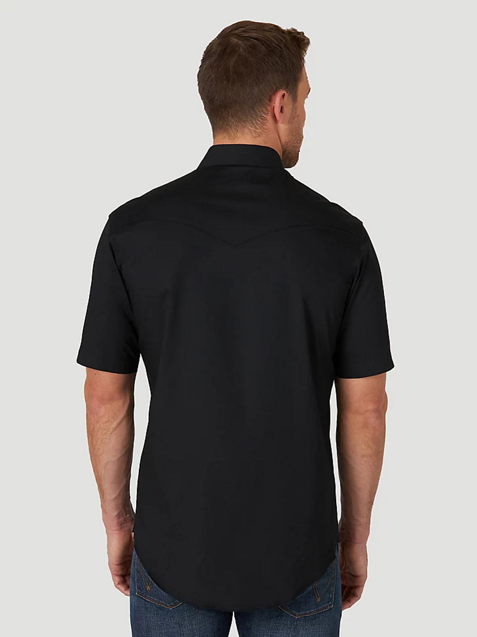 Wrangler Men's Short Sleeve Shirt - Black Solid