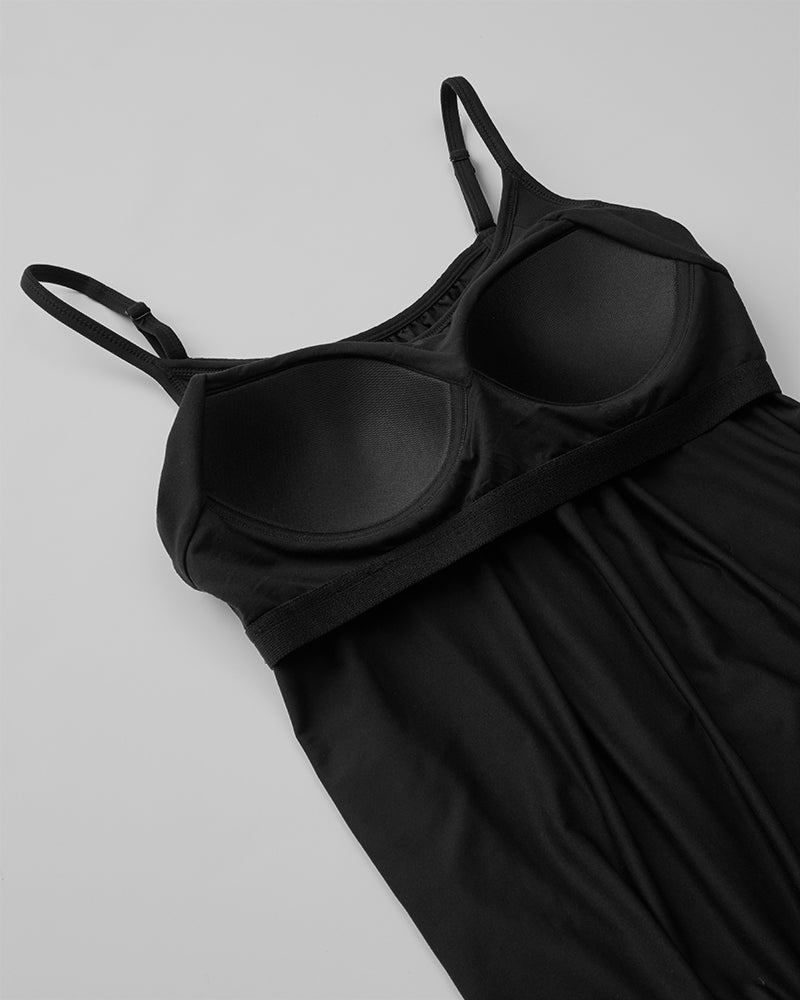 32 Degrees Women's Black Cool Flowy Bra Dress