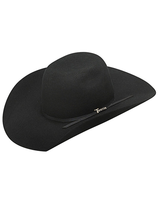 Twister Kid's Felt Cowboy Hat - Black Bullrider Crown
