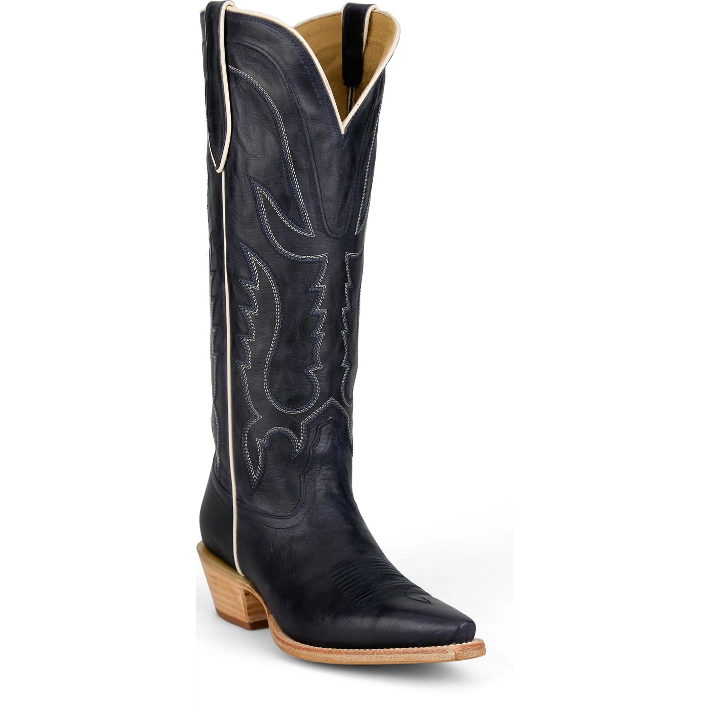 Tony Lama Women's Jess 15" Western Navy Goat Boot