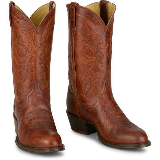 Tony Lama Men's Marco Cognac Goat Leather Boots