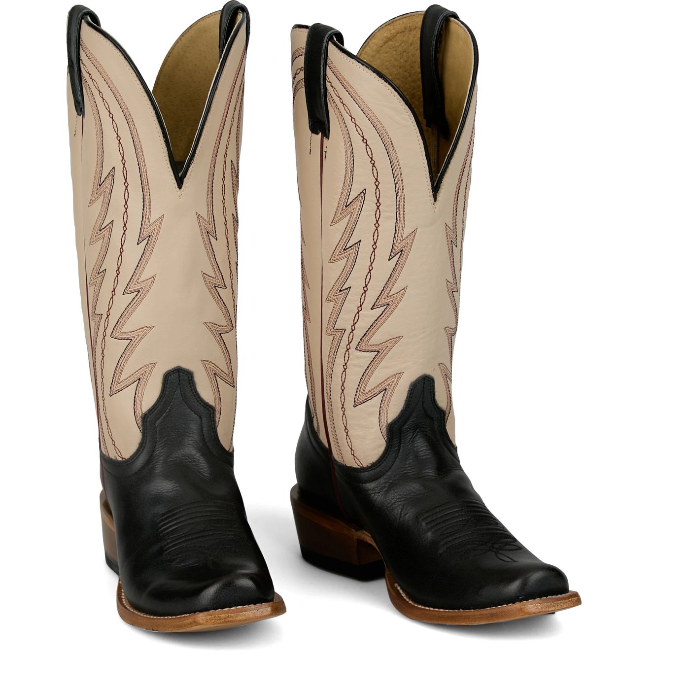 Tony Lama Women's Hallie 13" Western Midnight Cream Boot