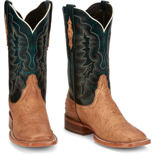 Tony Lama Women's Boots - Wildheart Umber & Dark Teal Smooth Ostrich