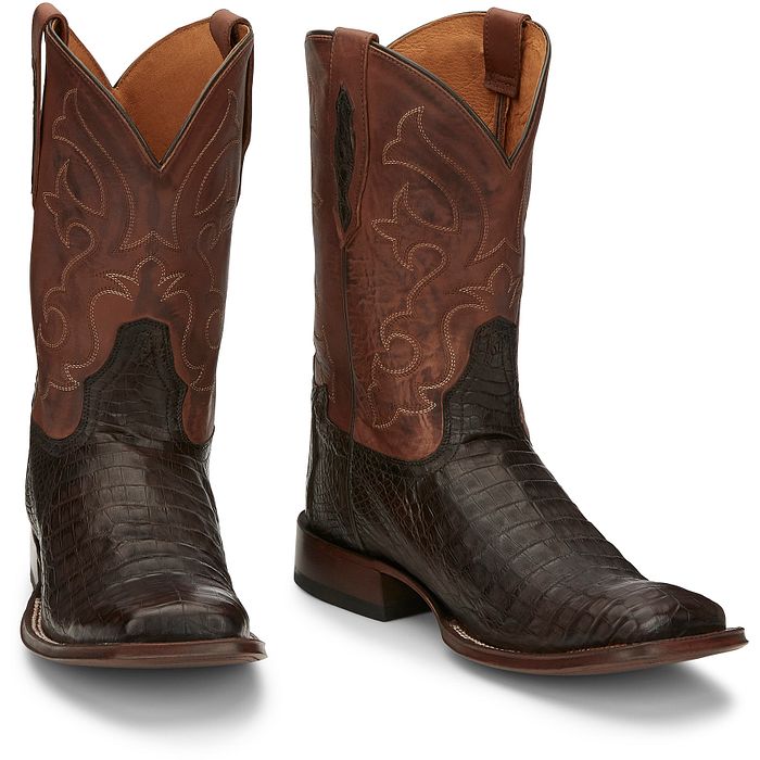 Tony Lama Men's Boots - Canyon Caiman Belly Tail Square Toe