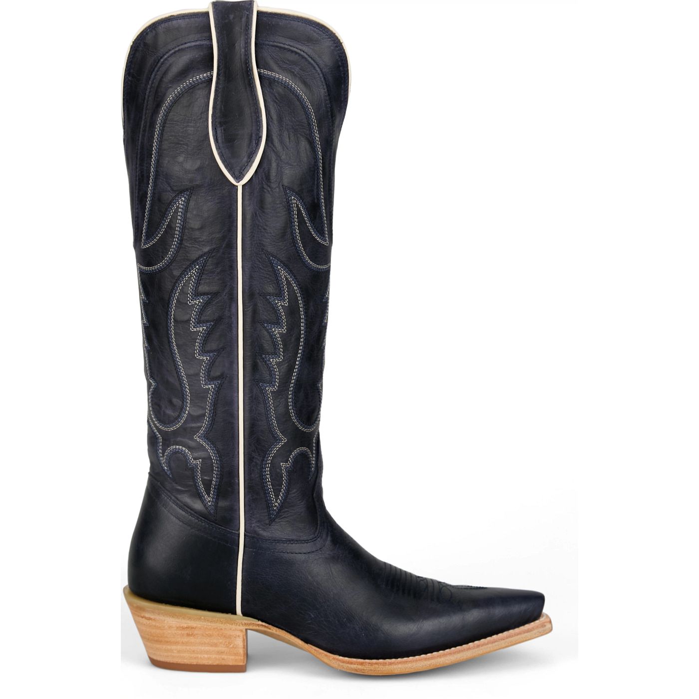 Tony Lama Women's Jess 15" Western Navy Goat Boot