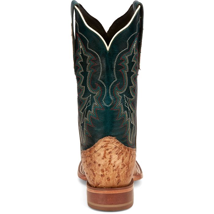 Tony Lama Women's Boots - Wildheart Umber & Dark Teal Smooth Ostrich