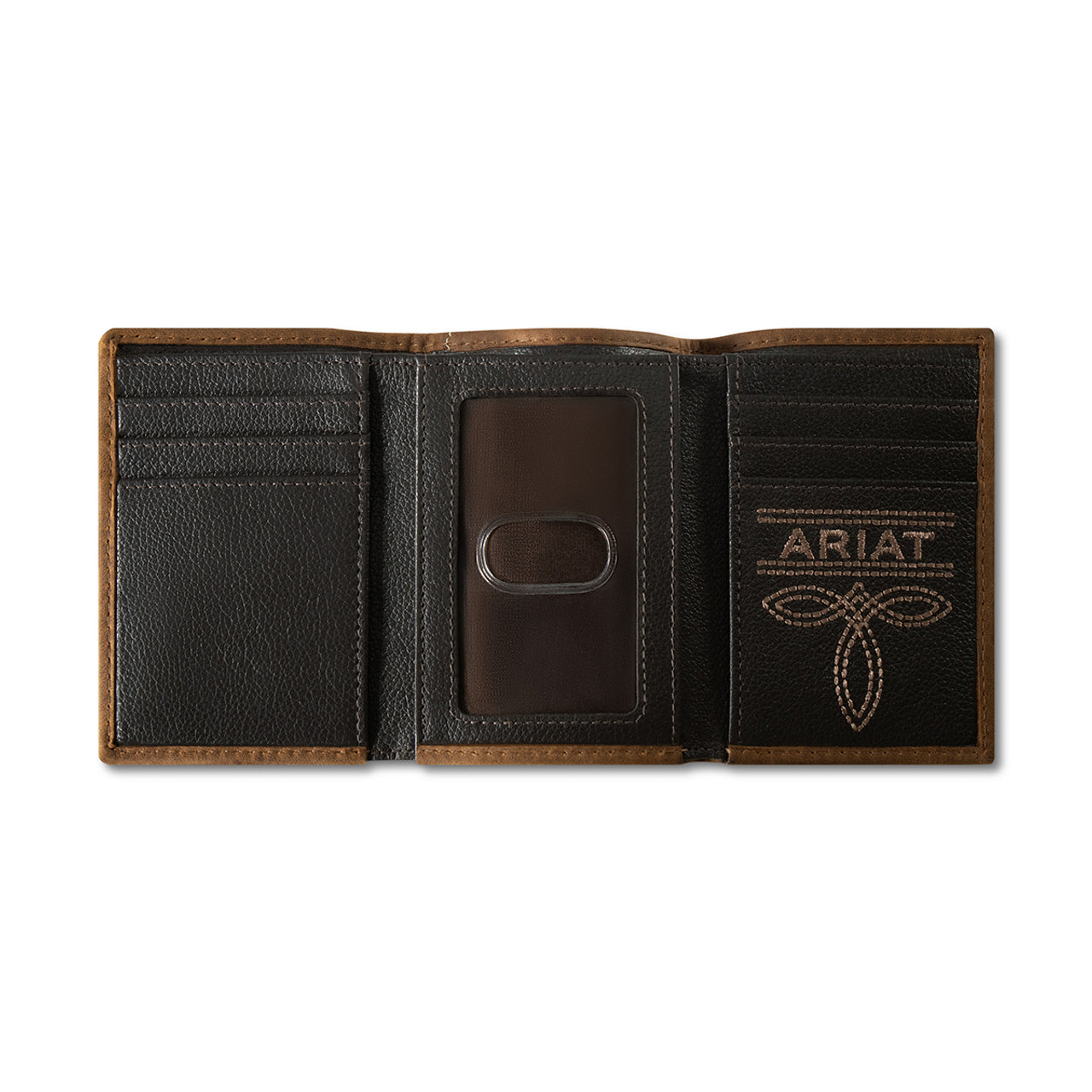 Ariat Men's Trifold Patchwork Embossed Wallet