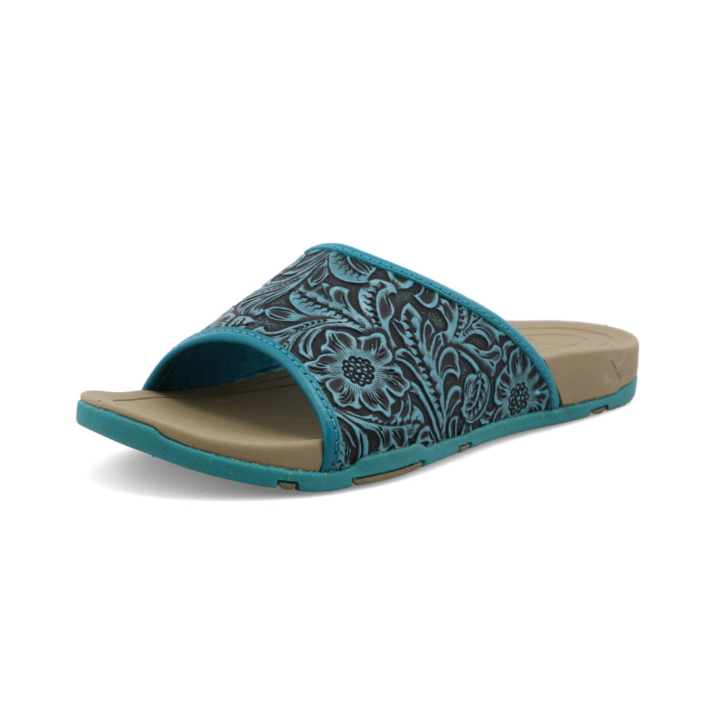 Twisted X Women's Teal Tooled Sandals