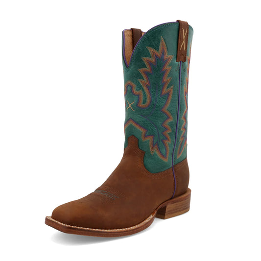 Twisted X Women's Tech X Brown & Green with Square Toe Boots