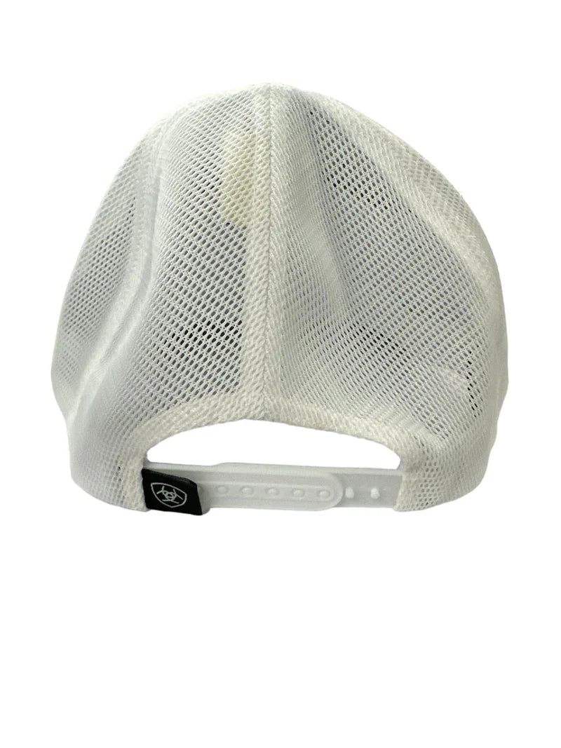 Ariat White Rubber Diamond Logo Patch Cap