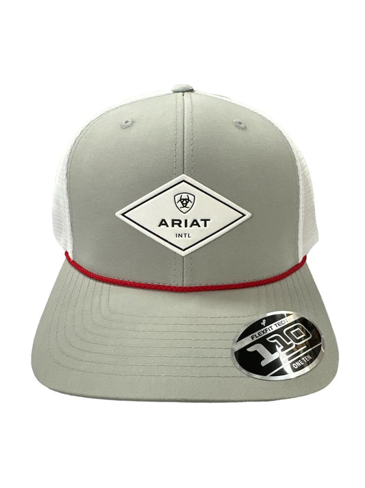 Ariat White Rubber Diamond Logo Patch Cap