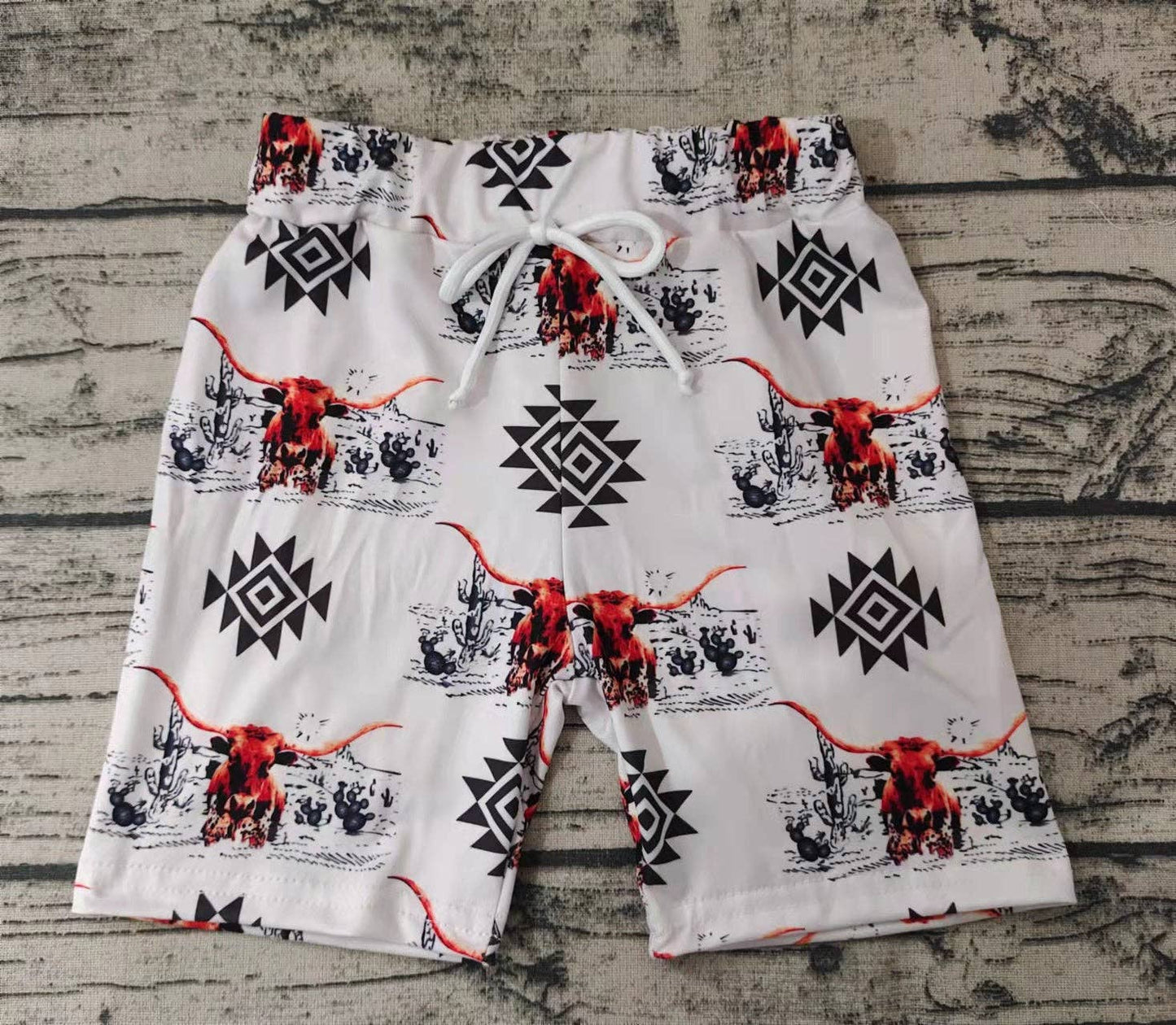 Aier - Baby Boys Western Cow Swimsuits Trunk